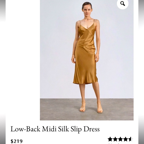 nwt silk Maison low back Strappy slip dress spring formal cocktail $210 revolve - Picture 1 of 4